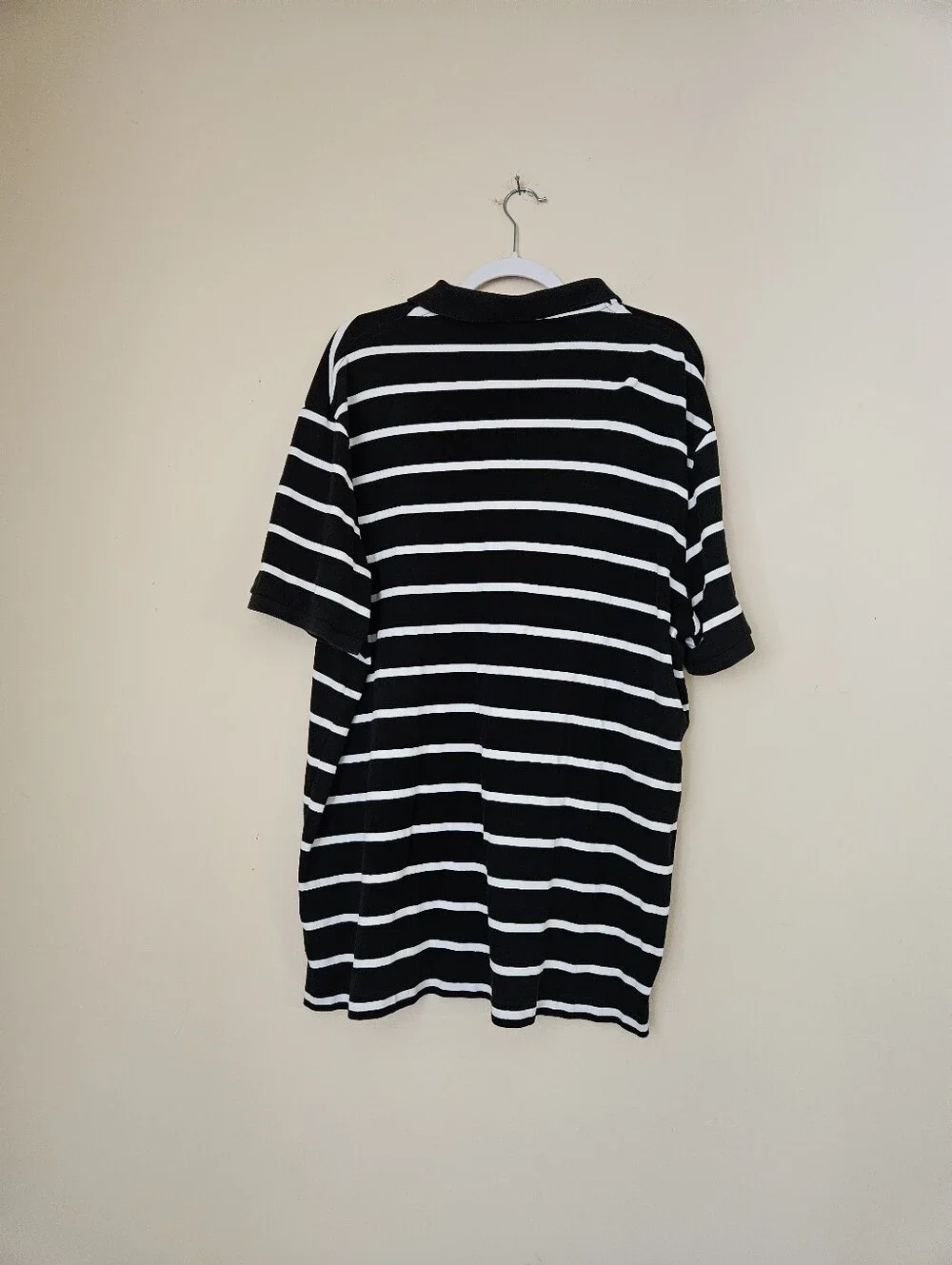 Polo Ralph Lauren Men's Black & White Striped Polo, Size XXL